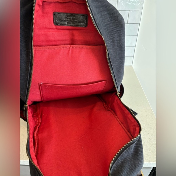 Daniel Cremieux Limited Edition Canvas Leather Backpack Laptop Messenger Bag EUC - Picture 9 of 10